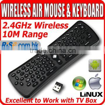 Wireless 2.4G Air Mouse Qwerty Keyboard for Remote mini Android TV box Gyroscope