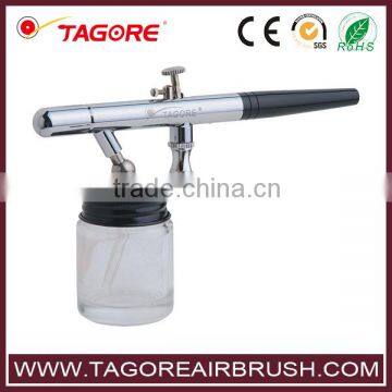 TG128B single action Siphon Airbrush with glass bottle for body painting