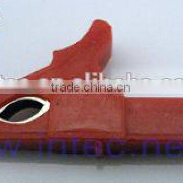 Jumper Wires Alligator Crocodile Roach Test Clip Plastic Handles Crocodile clips 54mm red color I00168