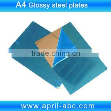 A4 glossy steel plate for pvc card press laminator