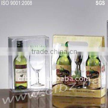 clear plastic wine packaging box