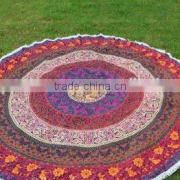 Indian Cotton Hippie Throw Bohemian Dorm Decor Mandala Tapestry Yoga Mat Beach Throw