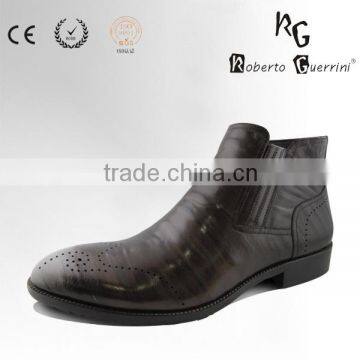 Genuine Leather High End Ankle boots Man Leather Shoe