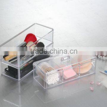 Plastic good cosmetic drawers case makeup organizer storage box