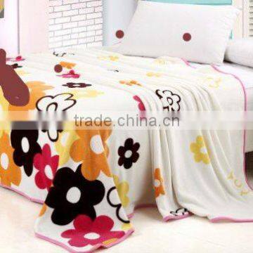 100% polyester thick adult coral fleece blanket