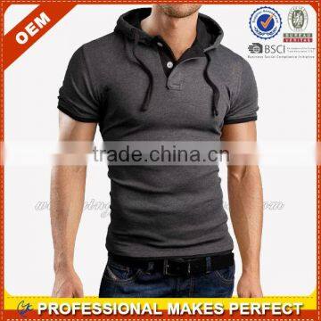 Bodybuilding Wholesale Plain Black Slim Fit Hoodie (YCH-C0319)