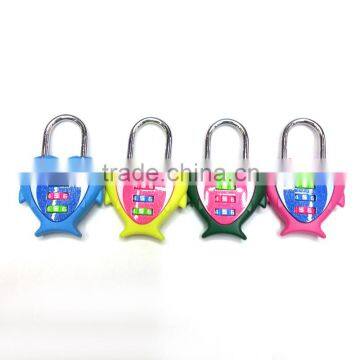 2015 new cute dolphin shape padlock cartoon combination lock high quality 3digital lock cjsj CH-28-4