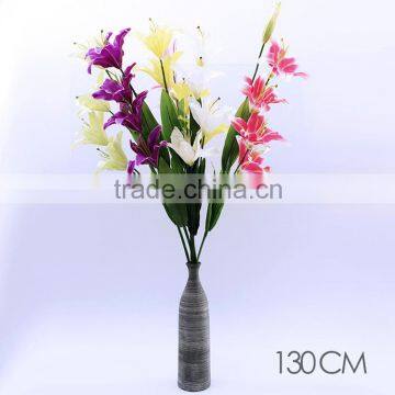 Wholesale high quality artificial lily real touch rubberized artificial lily