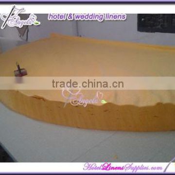 dia-320cm gold poly damask round tablecloths for table decorations in banquets, events