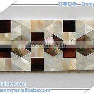 interior mother of pearl mosaic shell wall tile/waist line