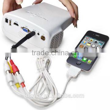 D 1080P Home Use Mini Multimedia LCD System Digital Video Game LED Projector with HDMI USB VGA Micro SD TV Port Business Present