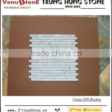 Grey Broken Edge Marble Mosaic Tiles photo-3