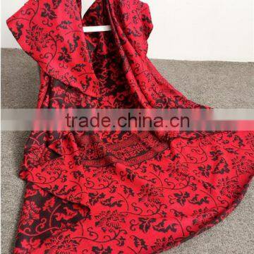 Fashion Jacquard Woman Wrap Shawl Scarf Sleeves Winter Warm Crochet Knit Long Soft Wrap Shawl Scarves photo-3