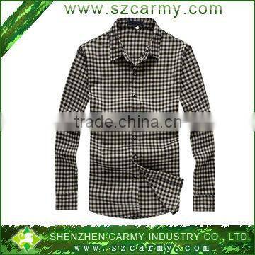 men fashion plaid business shirt/ check shirt, high quality cotton business plaid shirts