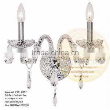 Modern crystal wall light for hotel,baolian crystal wall light for hotel