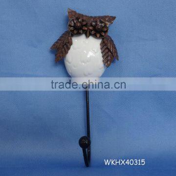 Decorative ceramic OEM stick wall hangers hook