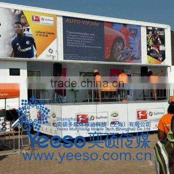 YEESO Mobile LED, Mobile LED Advertising stage container C40for Outdoor Publicity and advertisement!