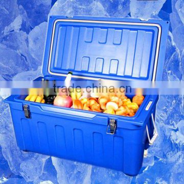 80L Plastic Travel Cool box in Blue Color