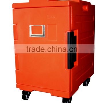 Front loading Insulated food carrier box with food pans