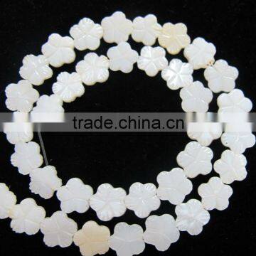 Natural Shell Pearl Beads Small White Flower Shape Beads