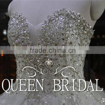 Real Works Luxury Bling Wedding Dresses Ball Gown in Turkey 2016 photo-5