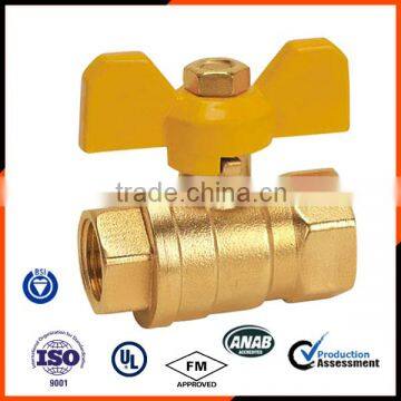 1/2" PN10/16 butterfly-shaped brass ball valve