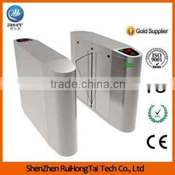 SS304 Flap Turnstile Made in China Fingerprint Turnstile Barrier Gate