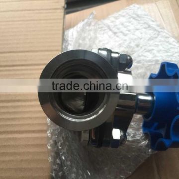 Sanitary diaphragm valve with KF ferrule conection