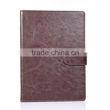 very straightforward hard cover leather notebook