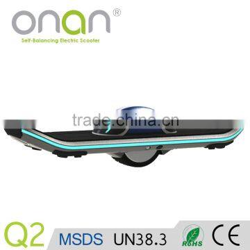 CE, RoHs, FCC Approved One Wheel Battery Motorcycle With Bluetooth and LED Light