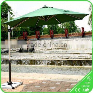 brushed alu frame leisure dark green hotel umbrella
