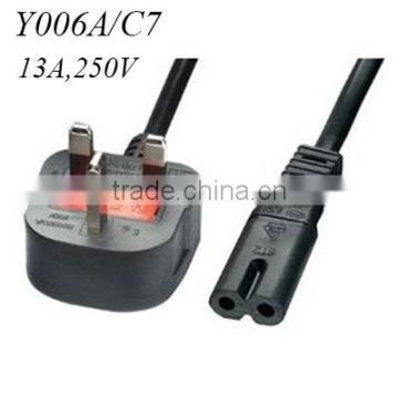 VDE approval power cord with figure 8 plug