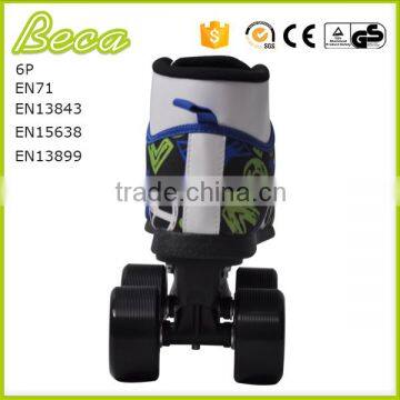 Wholesale Blue PVC Wheel Boy Disco Quad Roller Skate for Clud photo-4