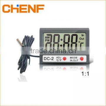 Factory price DC-2 Digital Indoor and outdoor thermometer Wireless Temperatrure Sensor with time - 50 to 120C