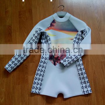 women sex wetsuit swim wetsuit neoprene printing wetsuit