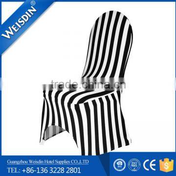 Wholesale new design fancy black and white spandex chair cover for banquet and party for sale