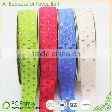 custom print fold over elastic fabric