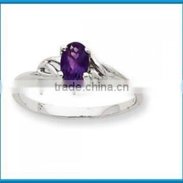 Hot sale white gold february amethyst birthstone ring