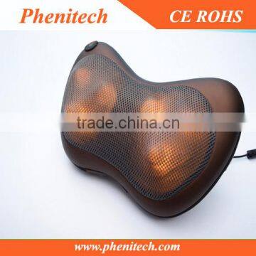 Heating shiatsu back massager, neck and back massage cushion