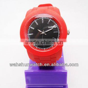 factory wholesale fashion quartz branded custom logo red watch with black dial