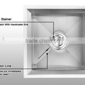 High Reputation Stainless Steel Handmade Kitchen Sink With Drain Board R10-8545 photo-2