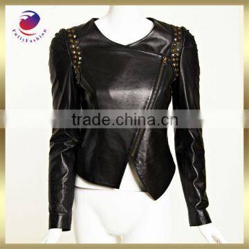 100% pu synthetic leather ladies pu leather clothes