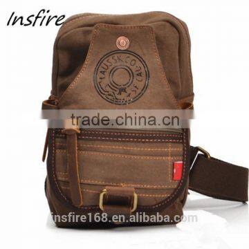 Guangzhou men shoulder long strip man crossbody sling bag khaki fashionable classical canvas waist bag running