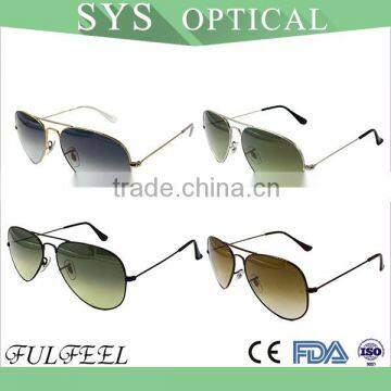 Most popular double bridge metal mirrored sunglasses