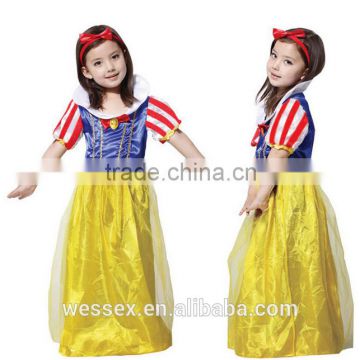 Snow white princess cosplay party dress for big girl