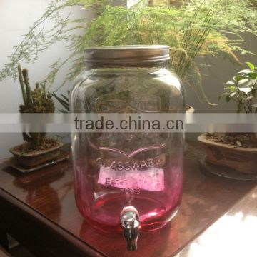 High quality cocktail jar dispenser with tap