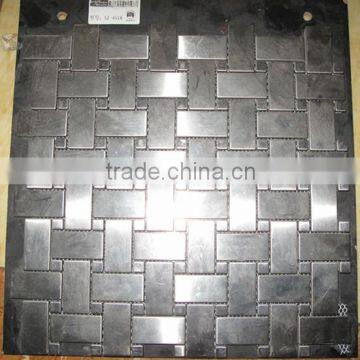 gray aluminium backsplash tiles lowes mosaic                        
                                                Quality Choice