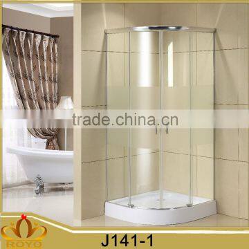 aluminium profile bathroom quadrant sliding frosted glass shower enclosures 85*85mm