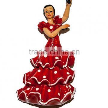 resin souvenir 3D Dancing Girl fridge magnets