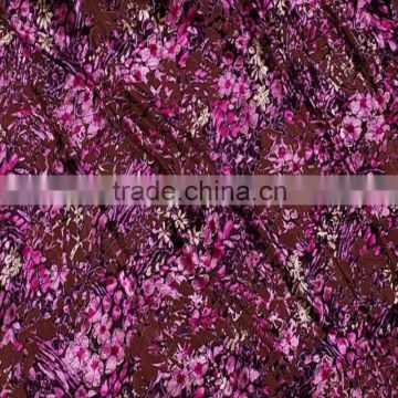 floral printed velvet fabric